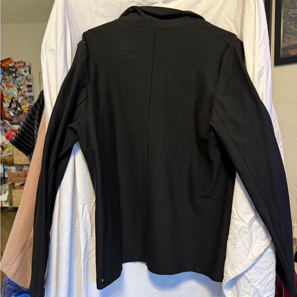 Kate Kasin Stretchy Casual Blazer – Black, Size XL (1-Button Closure) - Picture 12 of 14